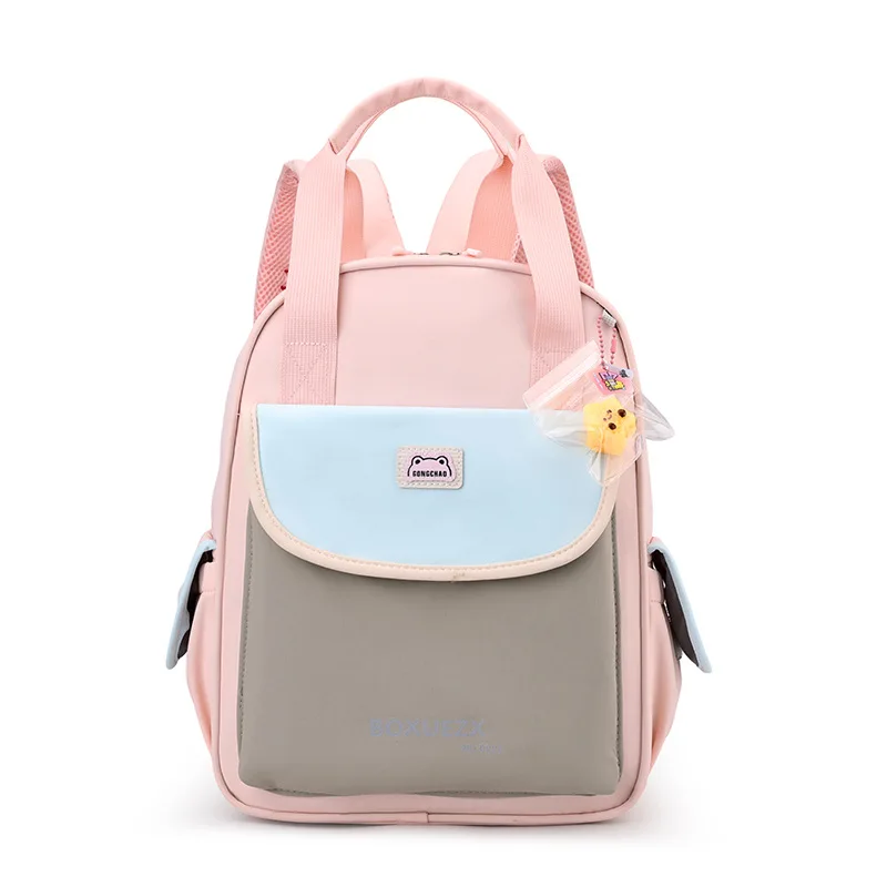 

Детская школьная сумка с цветными блоками, рюкзак для детского сада для малышей 4-6 лет, легкая студенческая сумка для книг для мальчиков и девочек