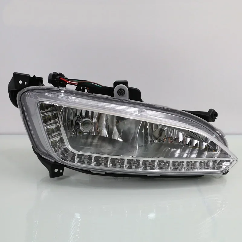 

Car LED DRL Daylights For Hyundai Santa Fe IX45 2013-2015 Yellow Turn Signal Daytime Running Headlamps Auto Driving Lamp Foglamp