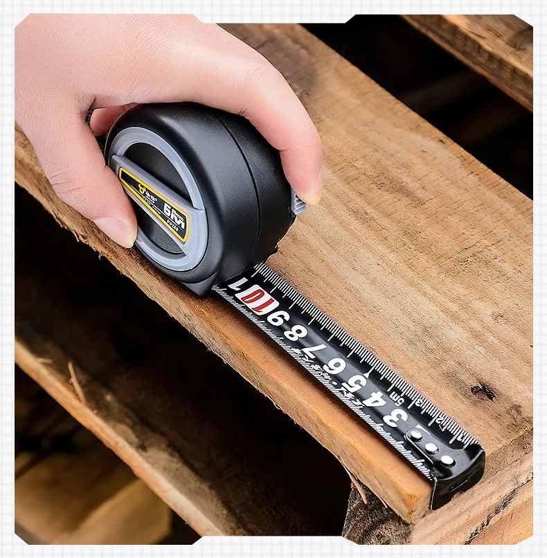 Self Locking Steel Tape Measure with High Precision Laser Inkjet Code Box Wide Ruler Perfect Construction DIY Home Improvement