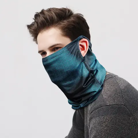 Balaklava Halsduk Bandana Huvudbonad Issilke Kylande Utomhus Sport Ansiktssjal För Män och Dam Utomhussporter 8 best sales bandana biker - №5