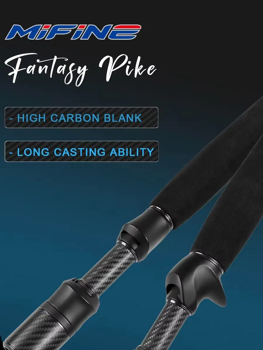 MIFINE FANTASY PIKE Angelruten Power ML/M/H/XH Action Fast 2,4M/2,6M Spinn- und Baitcasting-Angelruten für Süß- und Salzwasser