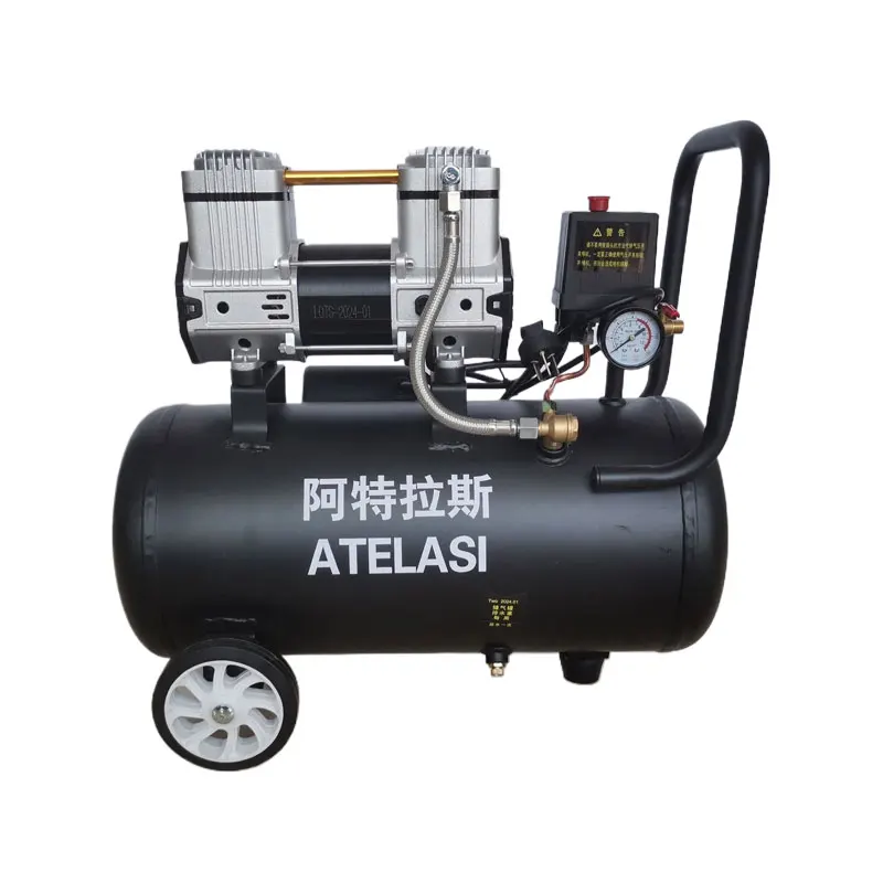 Mini Portable 220V 2.2Hp 30L Industrial Oil Free Silent Air Compressor