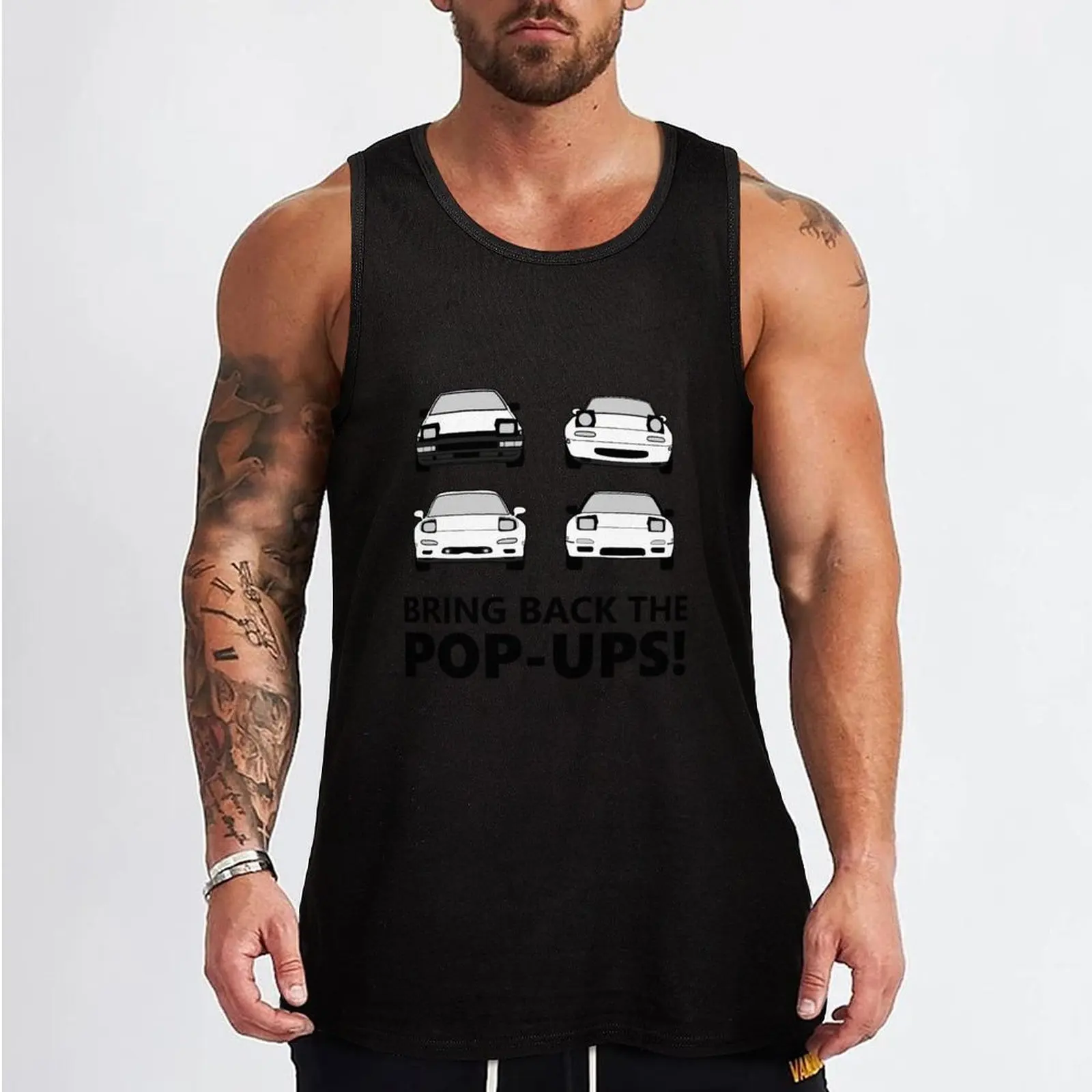 Bring back the pop-ups! Tank Top bodybuilding t shirt mens gym clothes