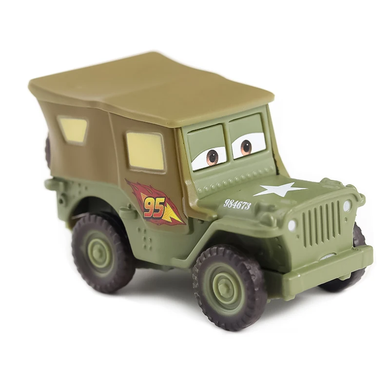 Pixar Cars 2 Guido Mater Military Vehicle Land Rover Model Cars 1:55 Metal Die Casting Mini Racers Disney Cars Child Gifts Toys