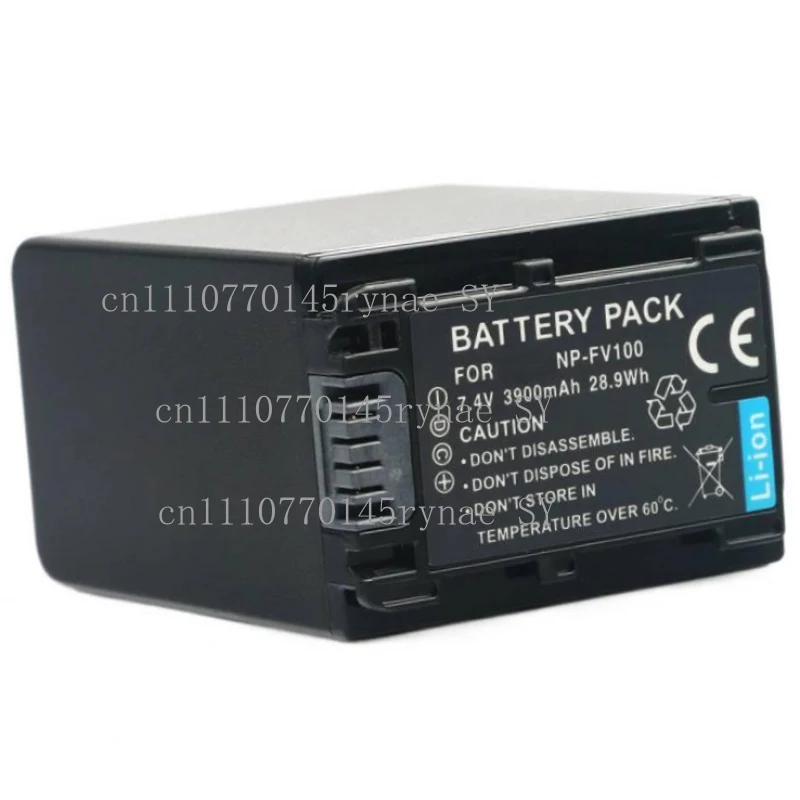 3900mAh High Capacity Li-ion Battery And Charger For Sony NP-FV100 Compatible With FDR-AX700 AX60 AX55 AX53 AX45 AX40 AX33 AX30