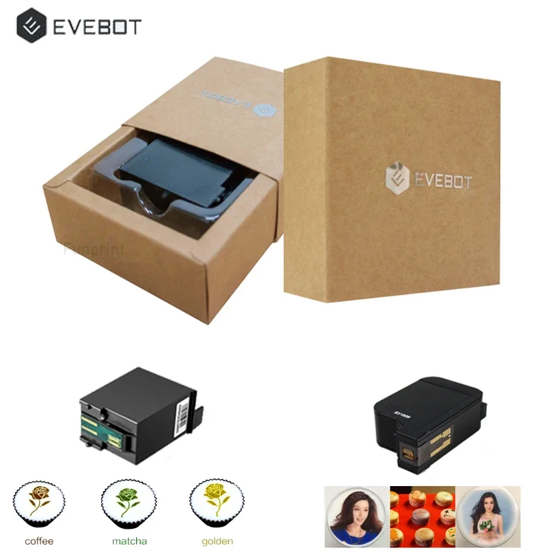 Evebot Ink Cartridge Coffee Printer Can Be Used In Coffee Latte Machine Single Color And Colorful For food ink FM1 FT4  or FC