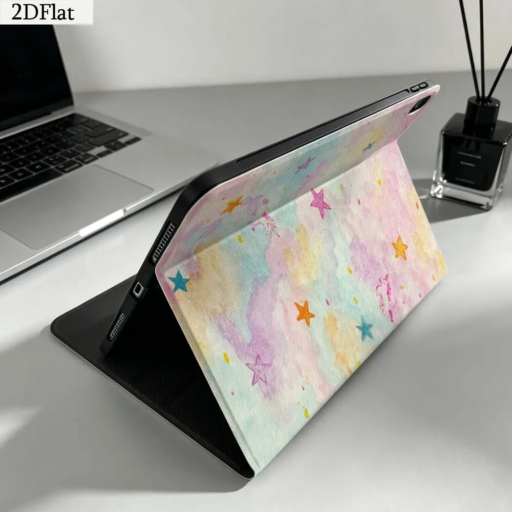 Cartoon Starry Cloud Sky Gift For iPad Pro mini Air A16 A14 6 5 4 6th 7 7th 11th 9Gen 13 M5 11 A17 Pro M4 Inch Tablet Case