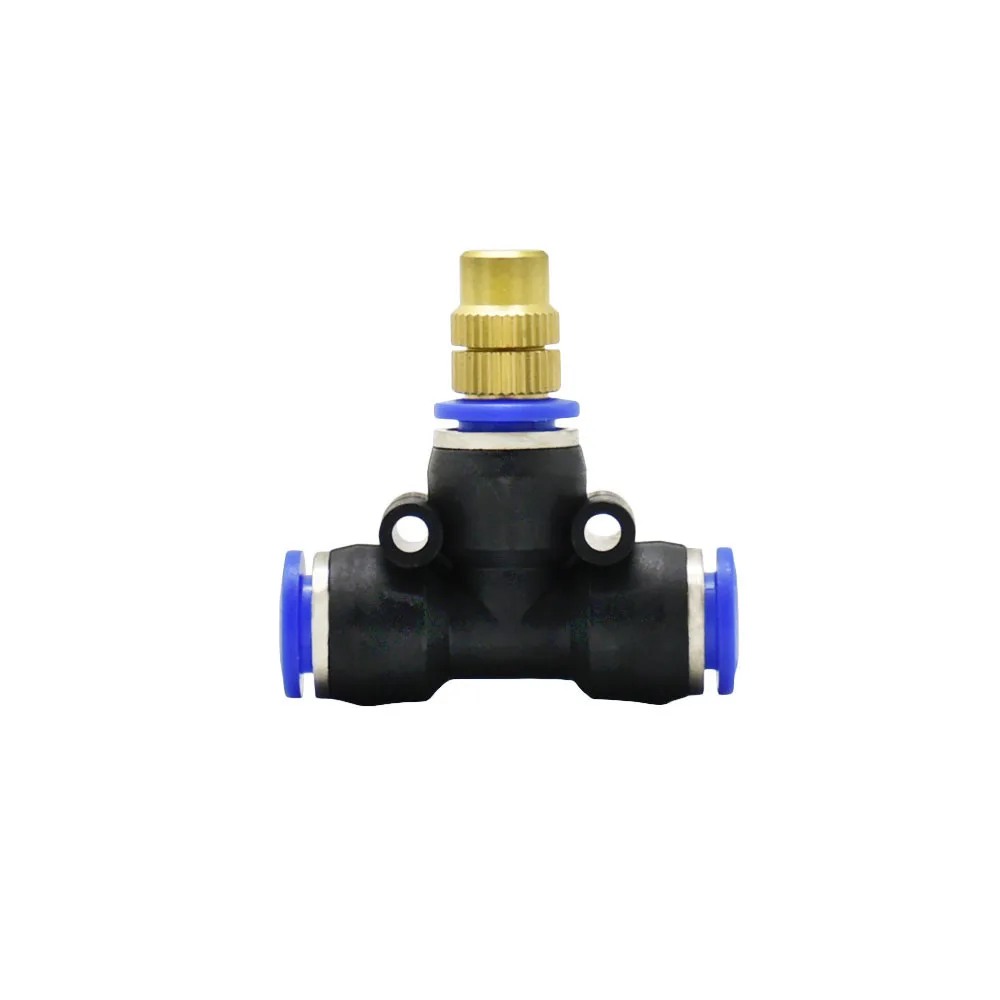 Outdoor Misting Cooling System Nozzles Terrace Flower Pot Mist Sprinkler Straight Push Lock Joint Tee Connector