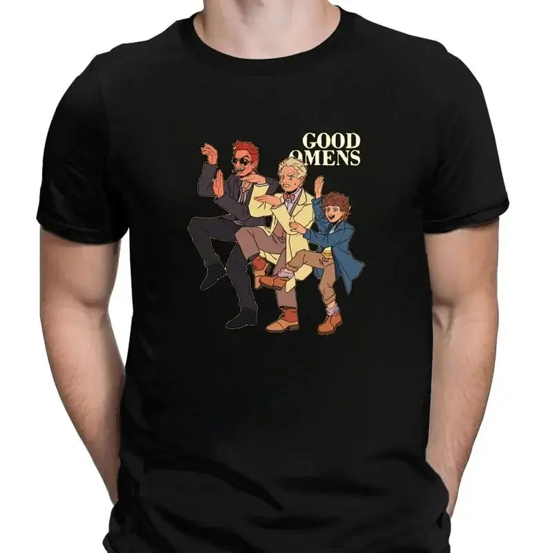 Good Omens Movie Adult Tshirt The End Was Just The Start Tops Retro Drama Y2k Leisure Daily Clothes Casual Harajuku Streetshirt