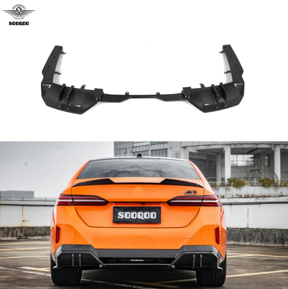 

Dry Carbon Fiber G60 Rear Diffuser MP Style Rear Bumper Spoiler Splitter For BMW 5 Series G60 G68 i5 2024-IN