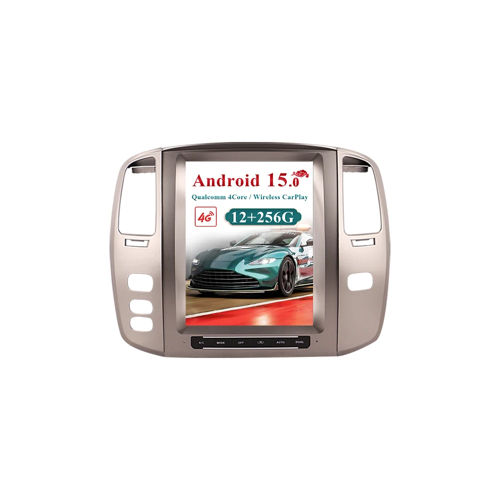 12.1 inch For Lexus LX470 2004- 2005 Car auto carplay Android 15.0 Radio Multimedia Player GPS navigation touch screen Head Unit