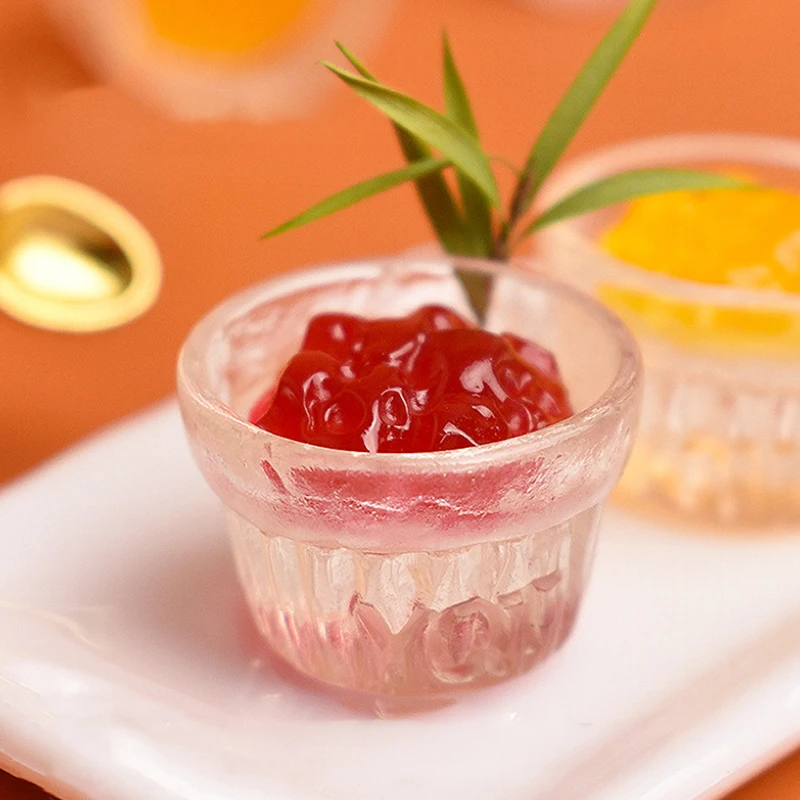 

10pcs Dollhouse Miniature Food Play Scene Decoration Mini Strawberry Jam Mango Jam Doll Accessory Toys