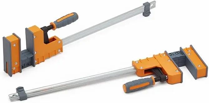 24-Inch Heavy Duty F-Clamp, Carbon Steel Parallel Woodworking Clamp - High Strength Orange Woodworking Tools