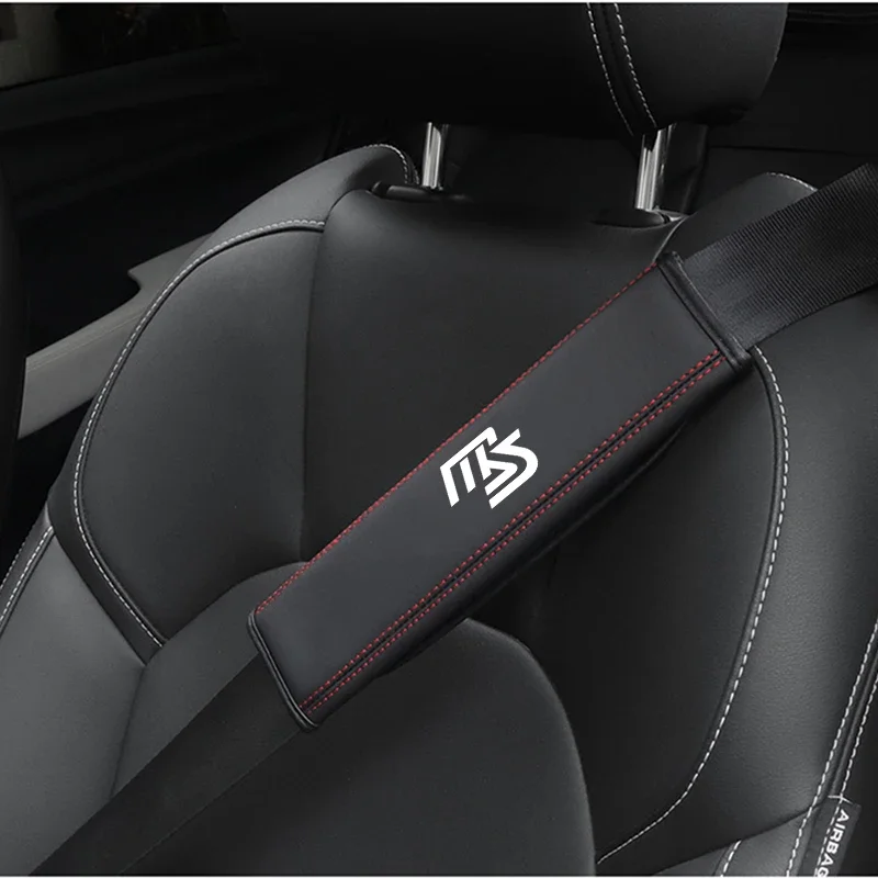 For Mazda MS 1pc Cowhide Car Interior Seat Belt Protector Cover For Mazda MS car Auto Accessories