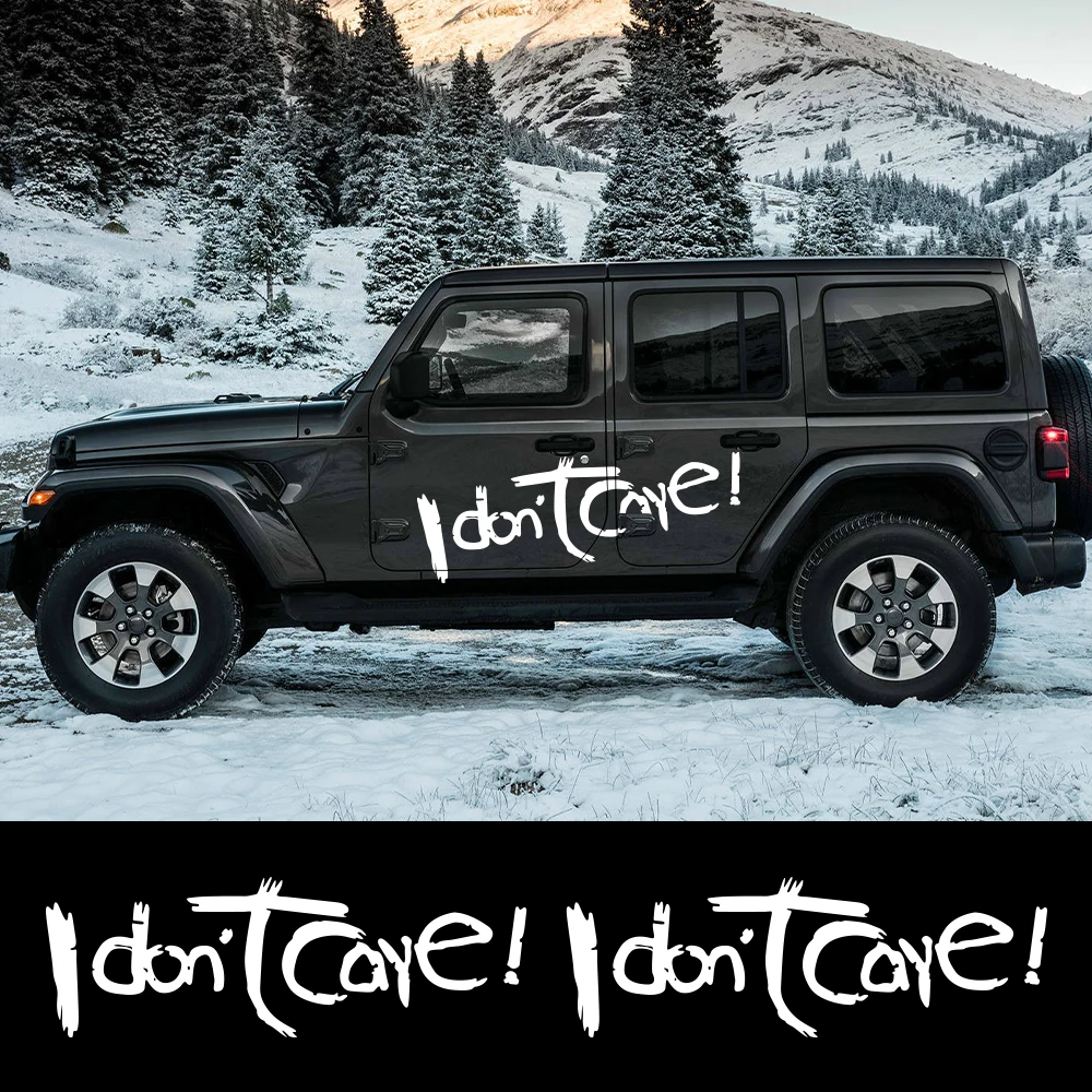 

Car Decals I Don't Care About Off-Road Vehicle Body Personality Stickers VInyl Waterproof Automobile Exterior Decor Accessories