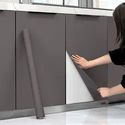 Kitchen Cabinets Oil-proof  Waterproof PVC Self-adhesive Wallpaper Thickened Contact Paper Desktop Door Furniture Wall Stickers