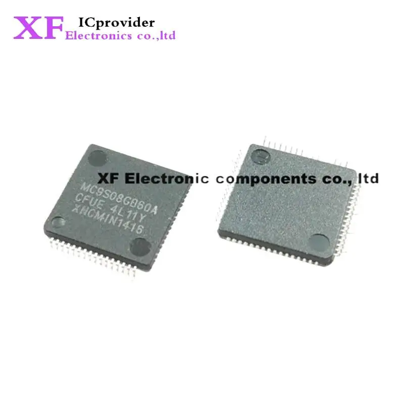 5pcs/lot MC9S08GB60ACFUE MC9S08GB60 MCU 8BIT 60KB FLASH QFP64.
