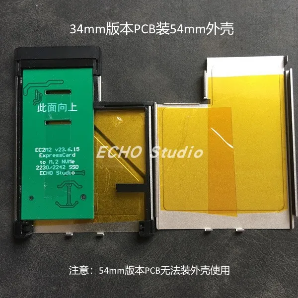 ExpressCard to SSD Expansion Card NVMe Hard Disk M.2 2230 2242 SSD X230 Notebook