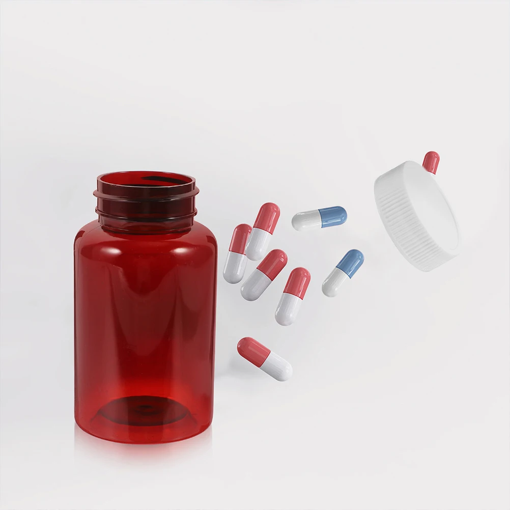 

16 Pcs Plastic Bottle Pill Clear Fillable Bottles for Liquid Medicine to Travel Bottled Empty Storage The Pet Brown
