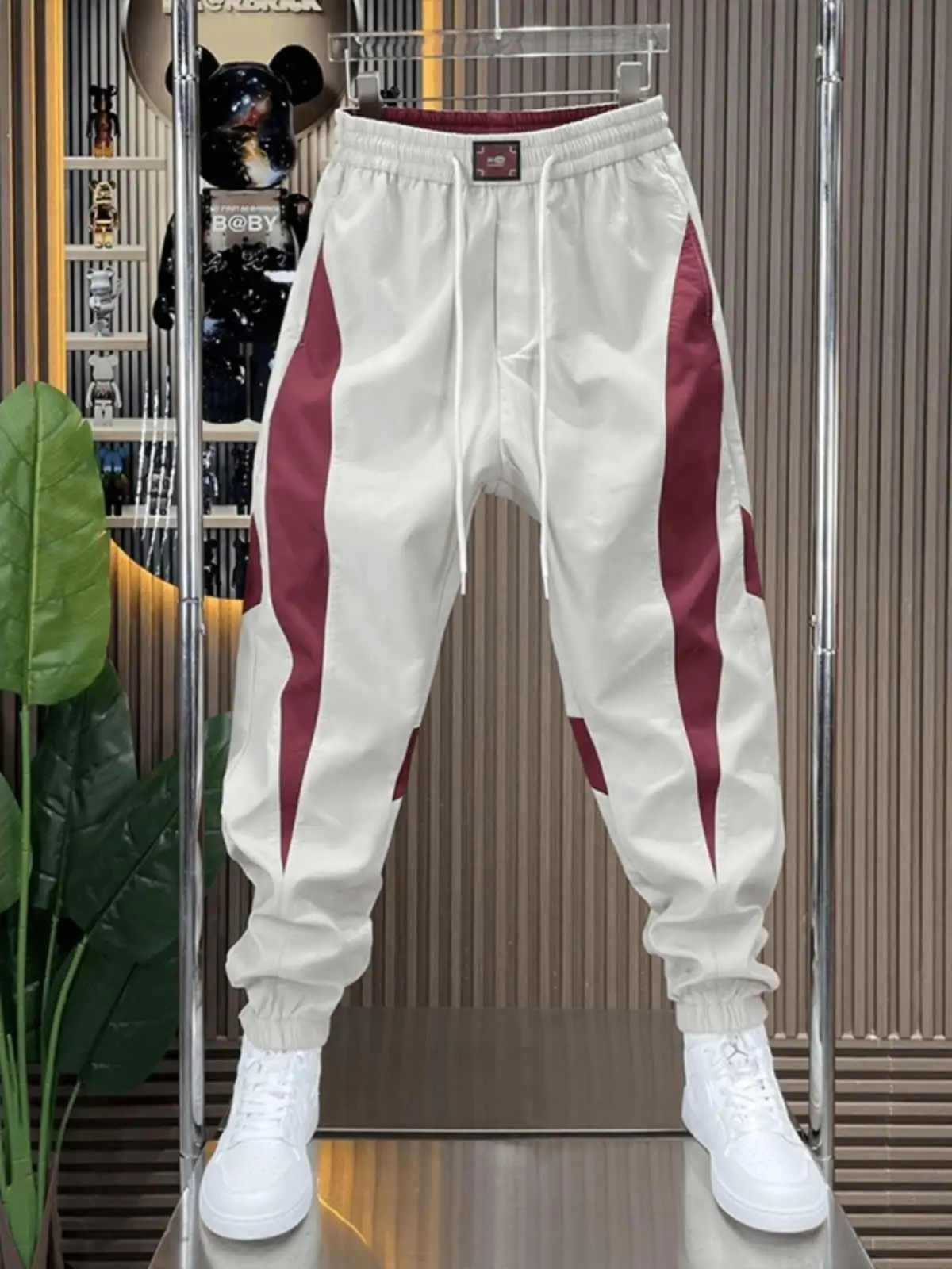 

Мужские повседневные брюки, универсальные, свободного кроя, с эластичной талией, облегающие, цветные, спортивные штаны, модные длинные брюки, осенняя одежда