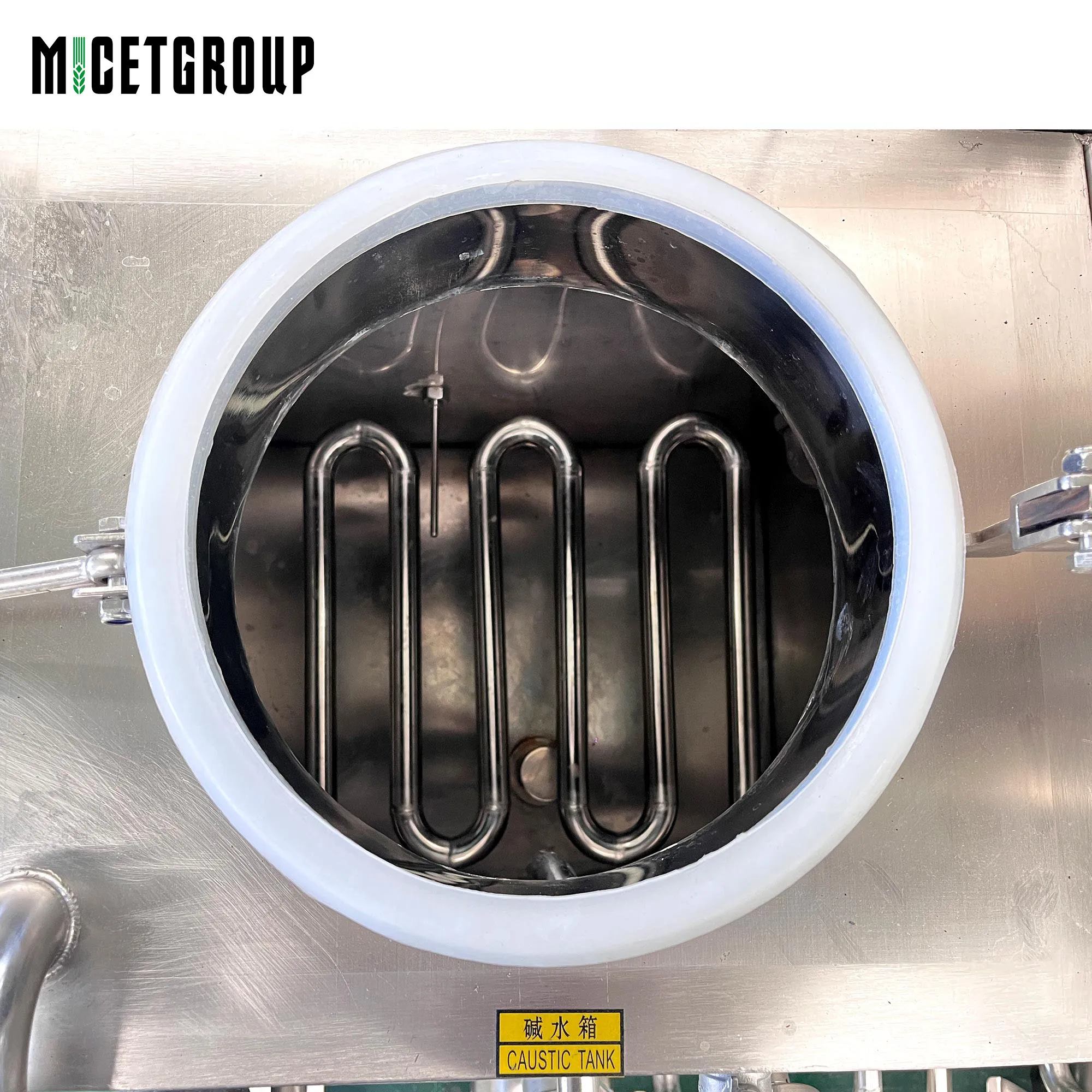 MICET Tecnología automática de lavadora de barriles de 2 cabezales Limpieza efectiva de barriles Máquina de cerveza a la venta