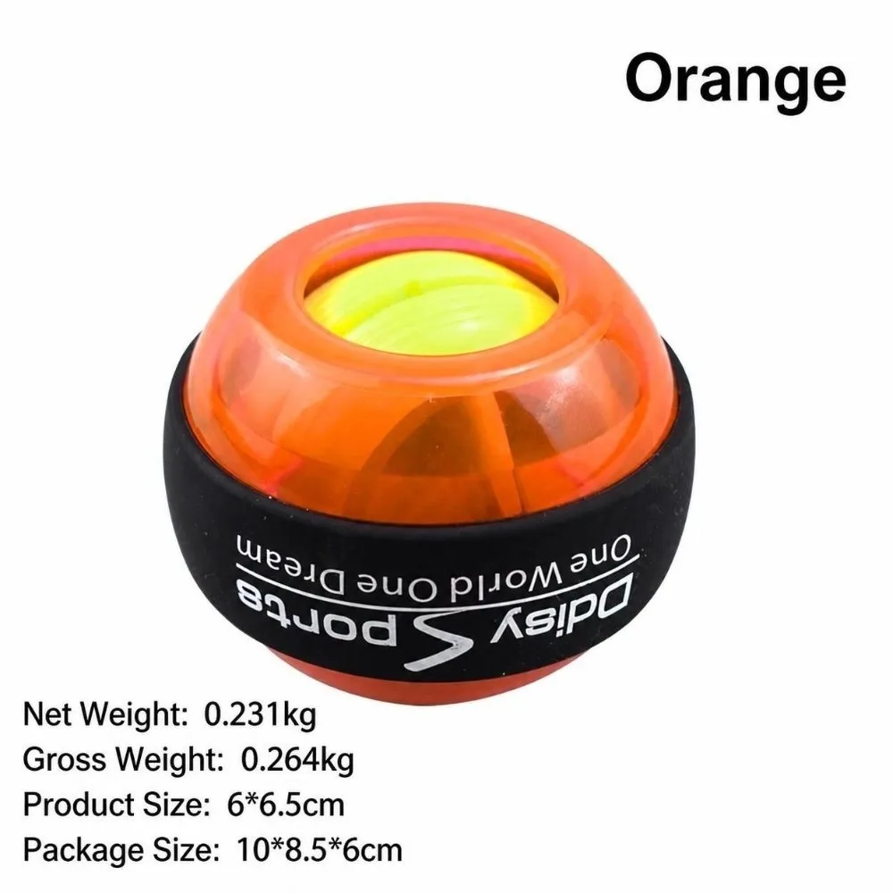 Wrist Strengthener Gyro Ball Forearm Exerciser Training Exercise Tool Wrist Exerciser Ball LED Glowing Force Strength Ball