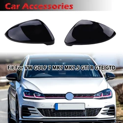 Rhyming Glossy Black Rearview Mirror Cover Side Mirror Caps Car Accessories Fit For VW Golf 7 MK7 MK7.5 GTI R GTE GTD 2013-2020