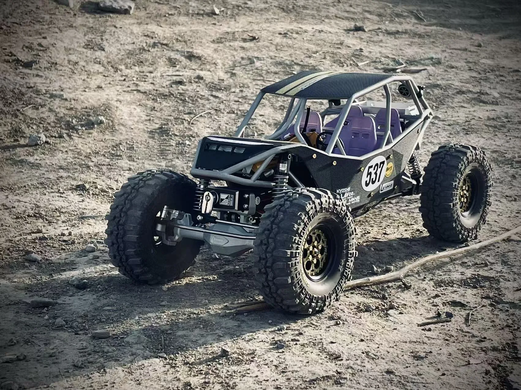 GOZ FALCON-1 3D Printed Aluminum 1/10 Tube Frame Rock Crawler, 4-Seater, Complete Interior, Compatible SCX10,VP H10 OPTIC Axles
