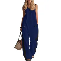 2026 Summer New Women‘s Zipper Round Neck Sleeveless Casual Romper  Breathable & Lightweight  Perfect for Beach Vacation Daily - Image 5