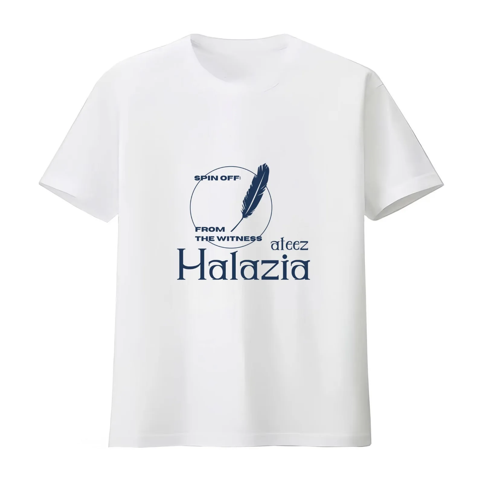 ATEEZ - HALAZIA (logo ver.) T-Shirt Summer Casual Cotton Tee Oversized Streetwear Tops Vintage Graphic Print 100% Cotton