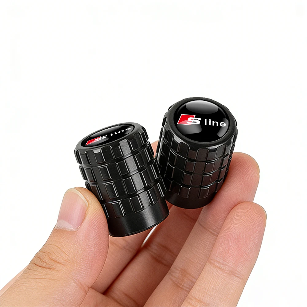 For Audi A3 A4 A4L A5 B3 B4 B5 B6 B7 B8 RS3 Quattro C5 C6 C7 C5 C6 C7 TT A1 Q7 4pcs Metal Wheel Tire Valve Air Stem Cap Covers