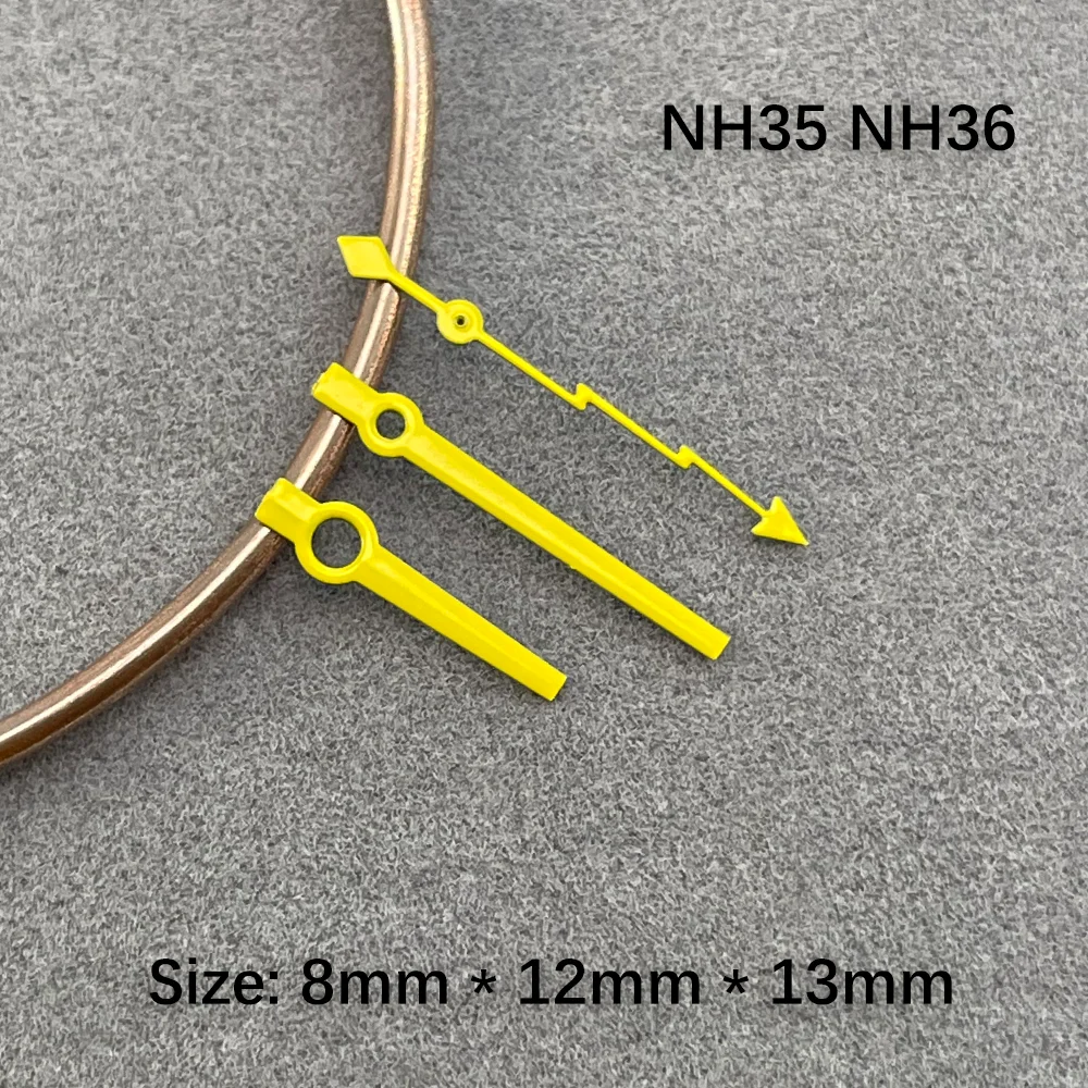 سجل تحويل NH35 ساعة الأيدي البرق الأيدي الثانية مؤشر ساعة ل NH35 NH36 الحركة التلقائية أسود أحمر ساعة اليد