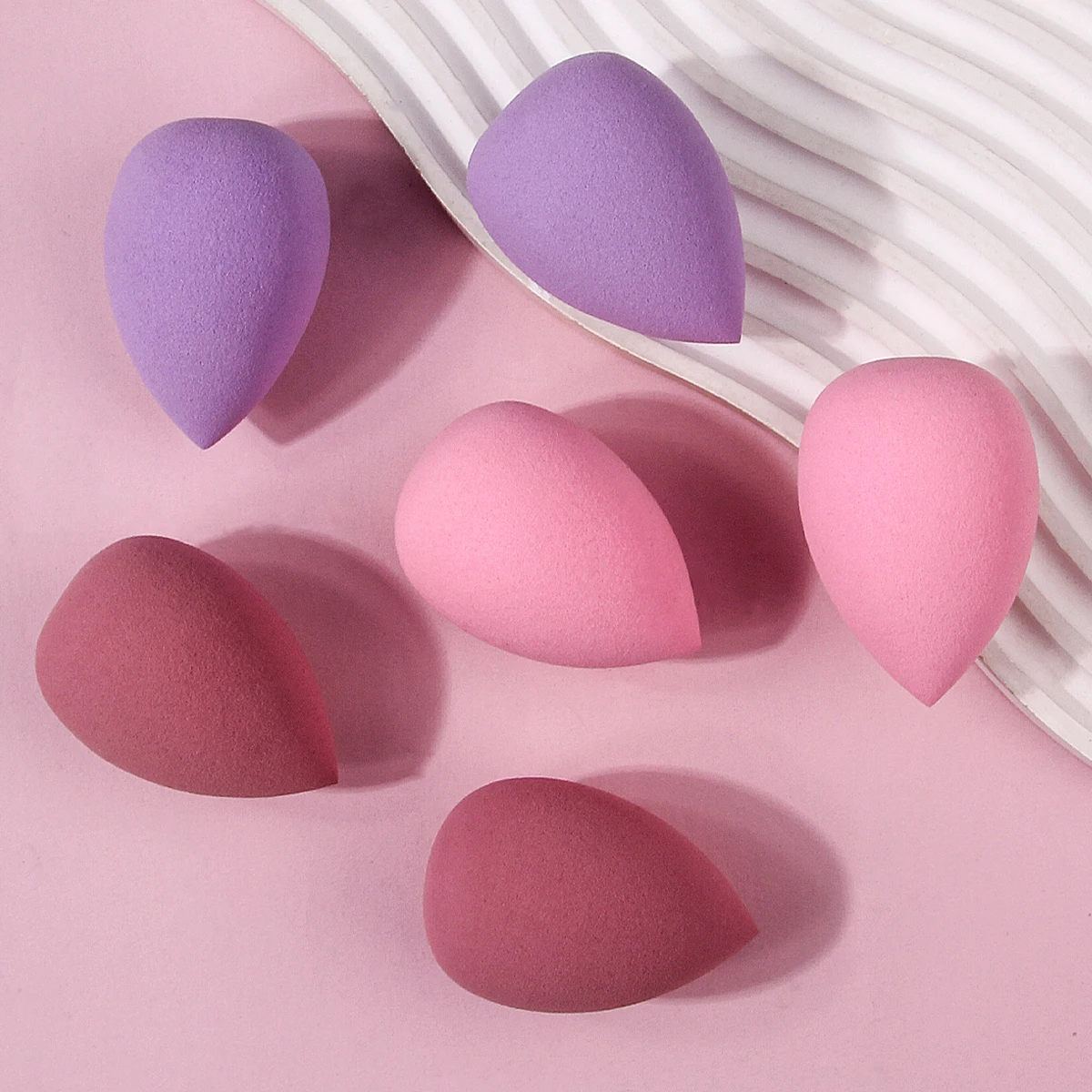 6PCS Best-selling large-sized makeup sponge egg set, Q, elastic, delicate and multi-functional facial makeup tool for beginners