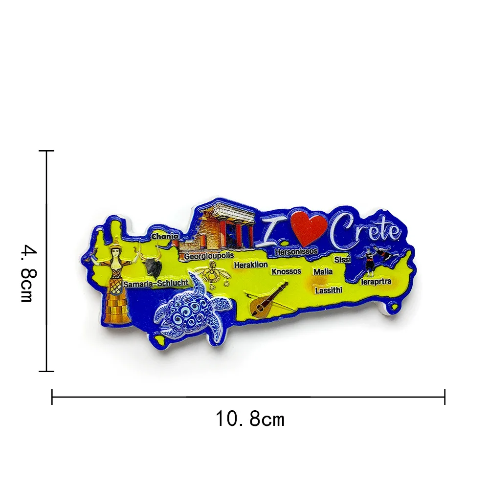 مغناطيس ثلاجة كريت ثلاثي الأبعاد من الراتنج - مغناطيس ديكور للغرفة والمنزل، مغناطيس قوي لطيف للثلاجة