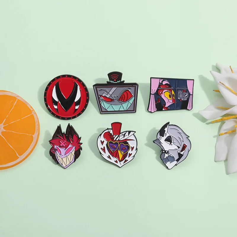 Area Devil Enamel Pins Custom Punk Gothic Brooches Metal Lapel Badges Cartoon Animation Jewelry Gift for Kids Friends image 4