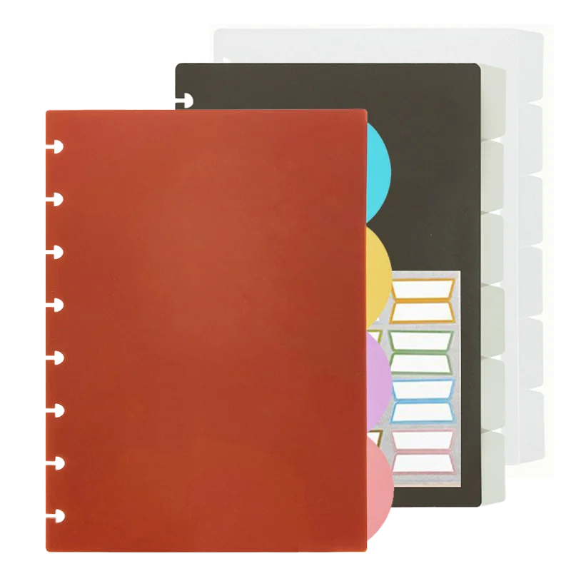 Candy Colors Junior DIY Notebooks Planner Cover/Index Set 2pcs(front+back) Diy Notebook Accessories Print Style 8 Mushroom Holes