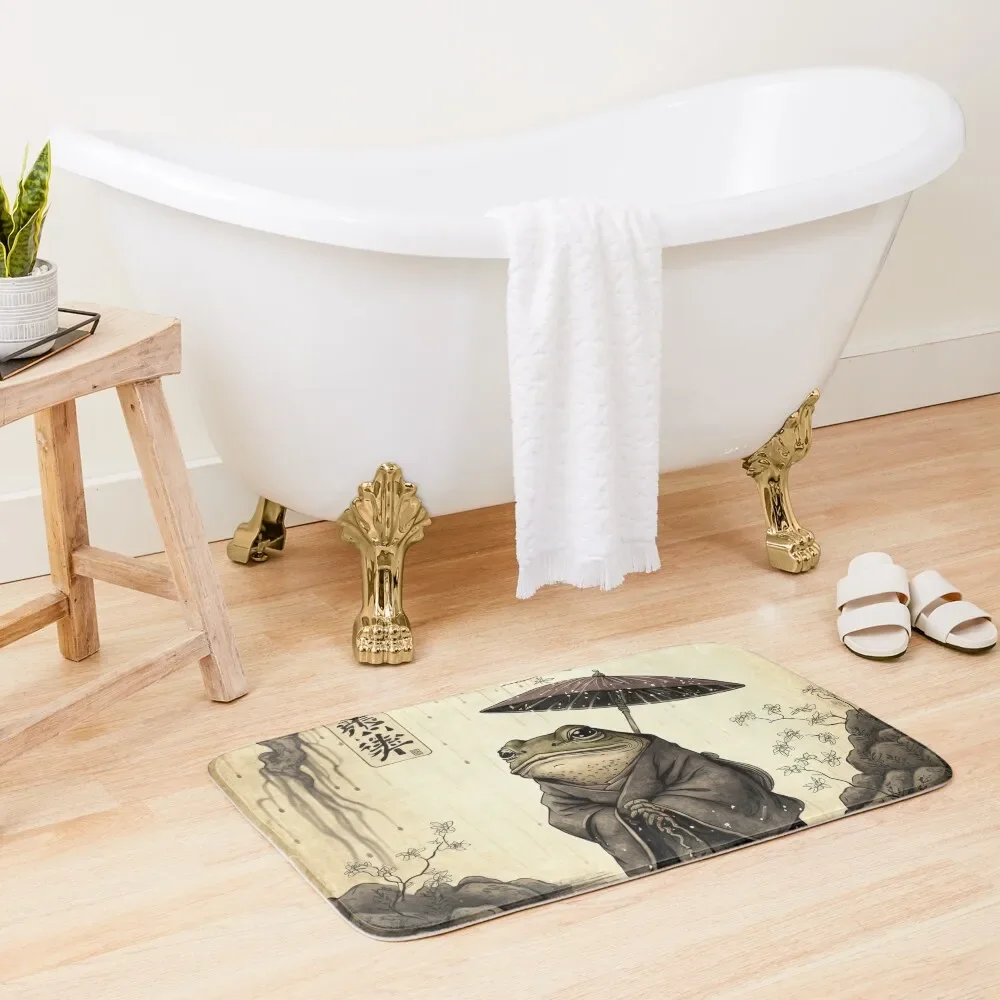

Rainy Day Frog Bath Mat Bathroom Shower Kitchen Carpet Mat