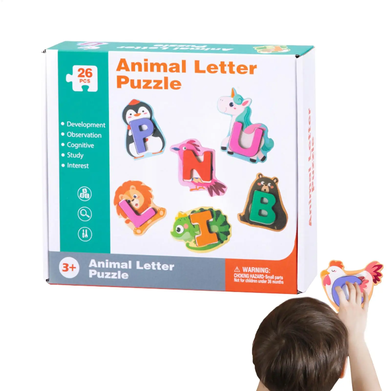 Alphabet Puzzles 26 Pieces Alphabet Animal Puzzles Matching Game Preschool Learning Toys For Homeschool Early Childhood Travel