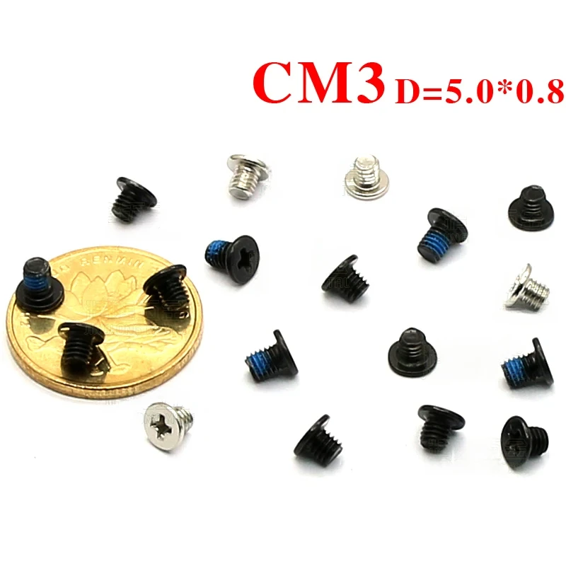 

Mini Small Laptop Screw M3*3/4mm Galvanized/Nickel Steel Cross Phillips Ultra Thin Flat Wafer Head Bolts Laptop Machine Screws