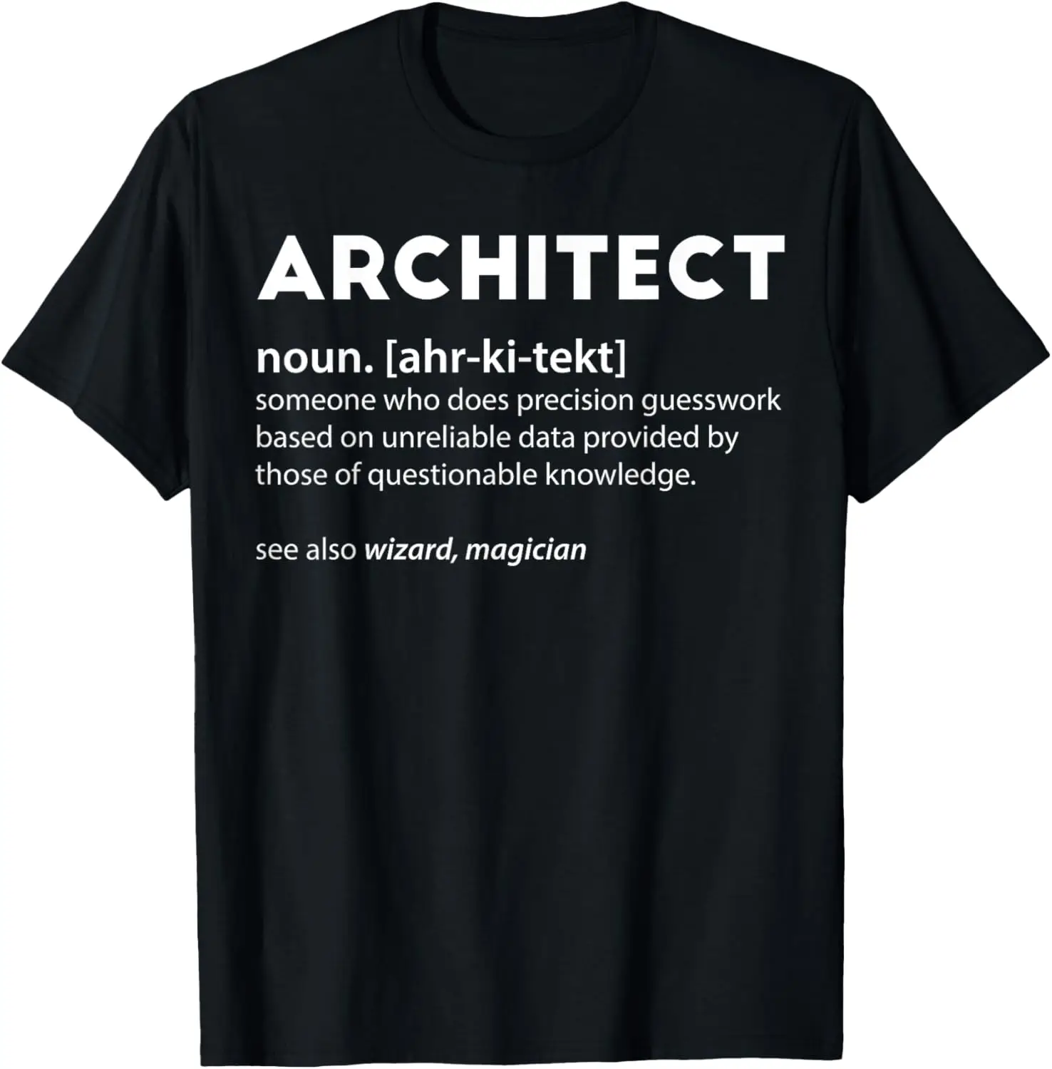 Funny Architect Meaning Noun Definition Architecture Saying T-Shirt