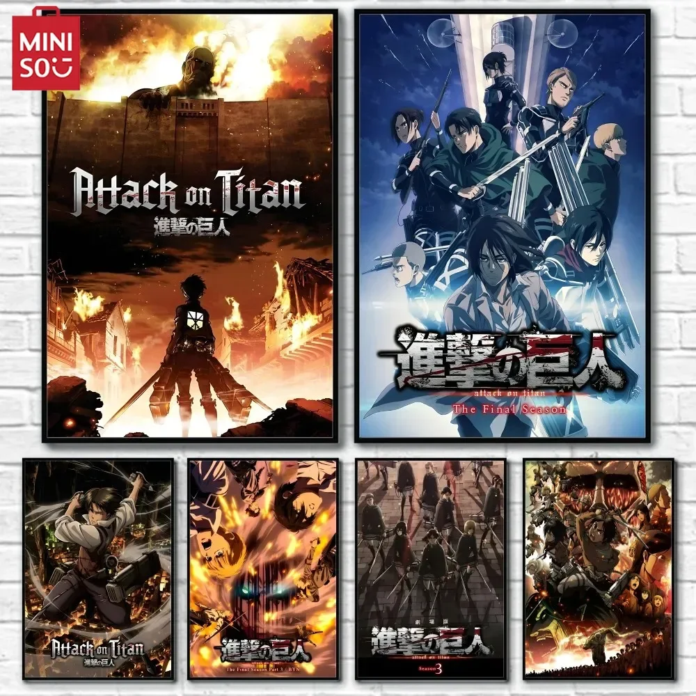 1PC Anime A-Attack on T-Titan Poster Sticky Wall Art Printin