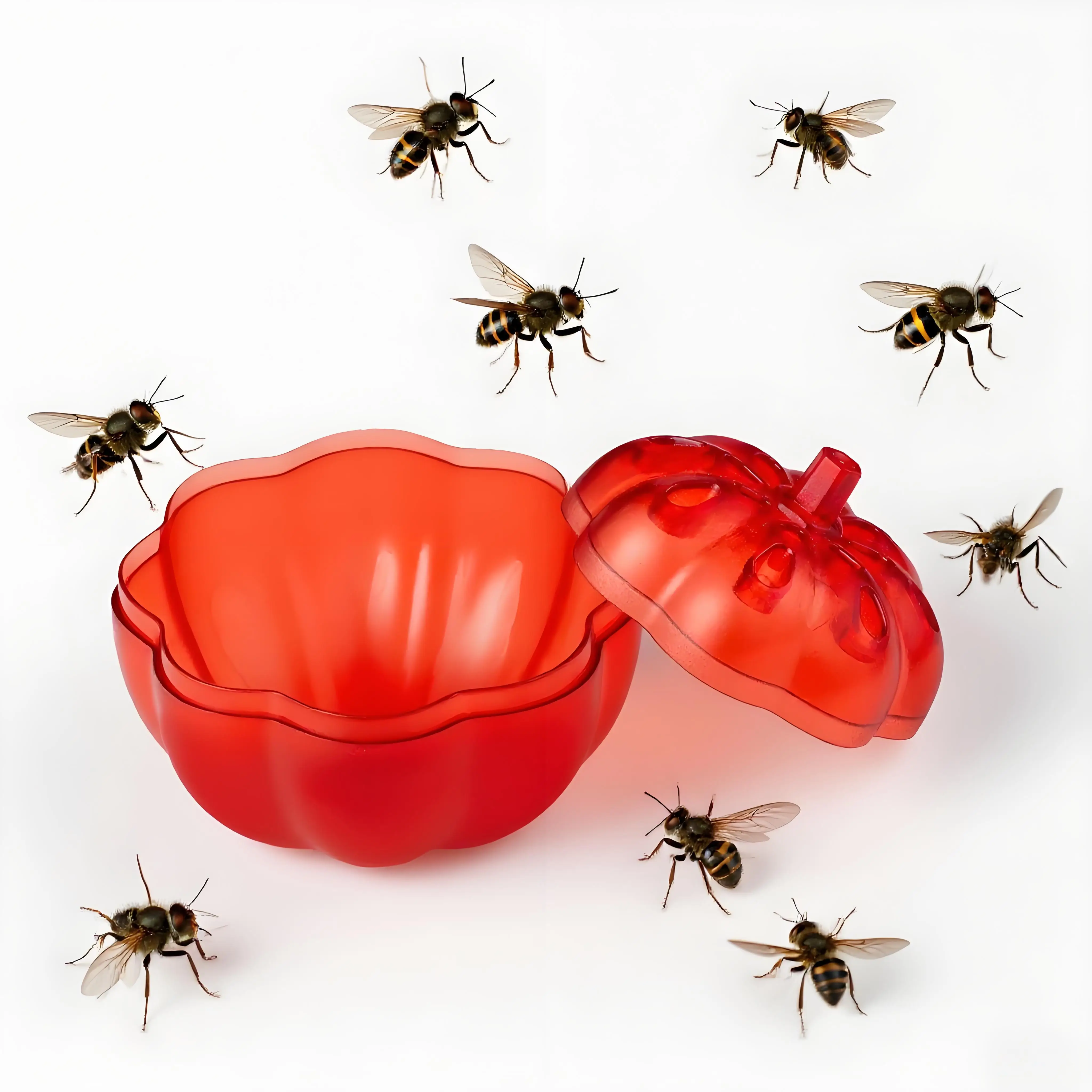 

2/4Pcs/Set Fruit Fly Trap Pumpkin Shape Drosophila Trap for Home Kitchen Non-Toxic Gnat Killer Fly Catcher Pest Insect Control