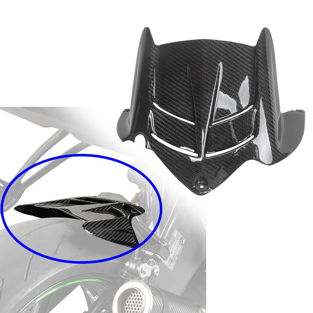 Motorcycle Carbon Fiber Rear Tire Fender Hugger Mudguard for KAWASAKI ZX 6R 2018 2019 2020 2022 2023