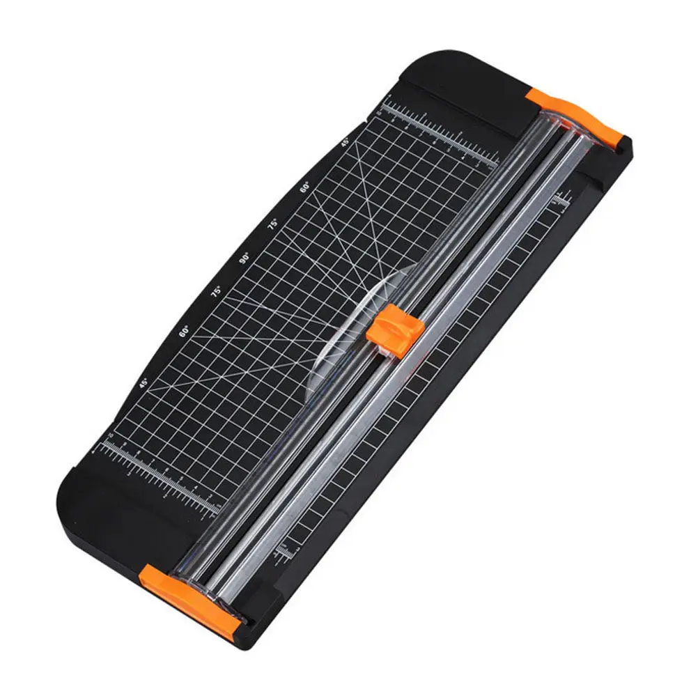 Professional A4 Guillotine Paper Trimmer Black Folding Ruler Design Safe Protective Case Accurate 45-90 Degree Angle Paper view 4