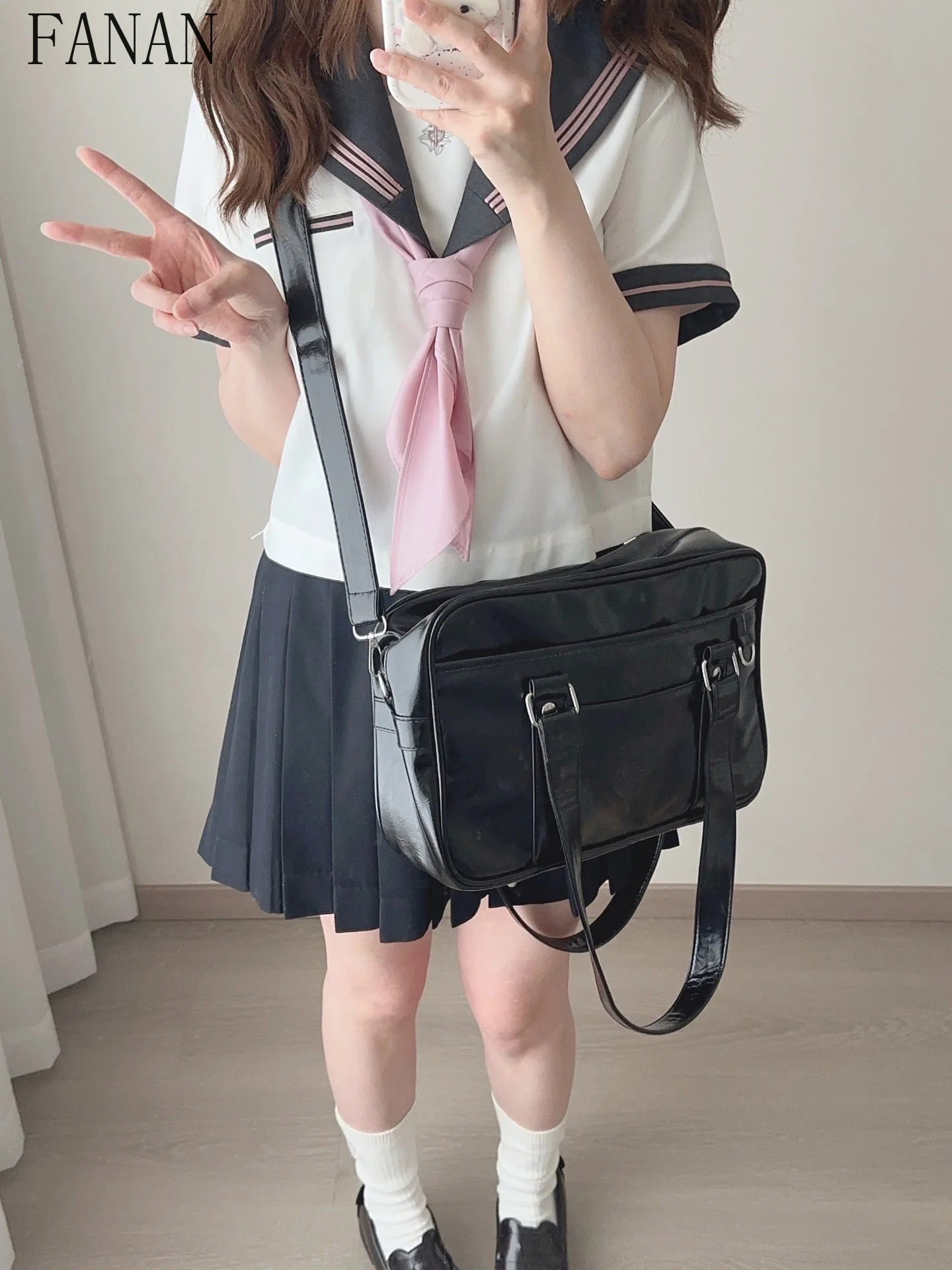 Shoulder Bags for Girls Sweet and Cute Commuter Top-Handle School Uniform Bag for Women Japanese Style Women's Handbags