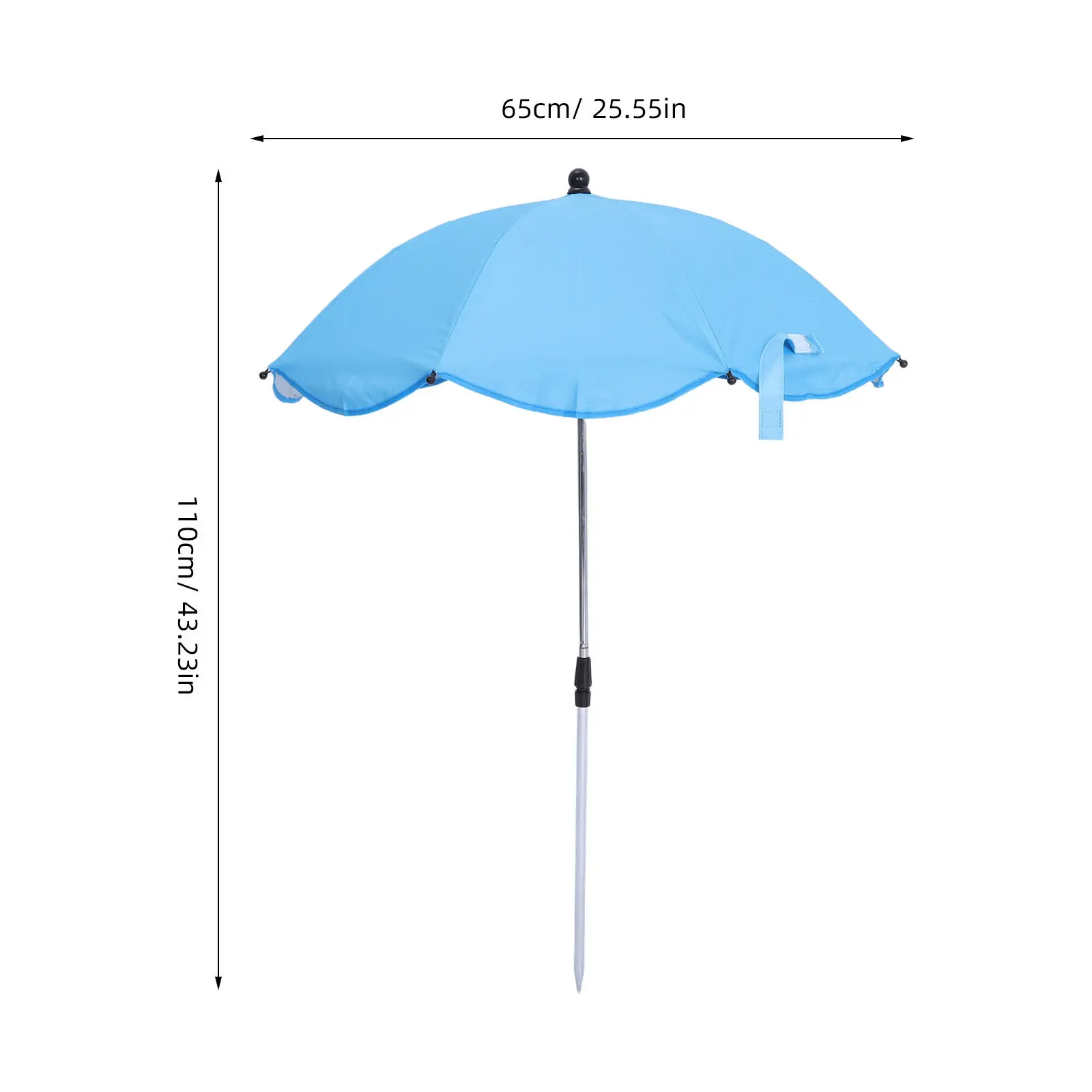 Plant Sunshade Umbrella Outdoor 43.3 Garden Umbrella Shade Adjustable Telescopic Pole Stable Ground Insert for Potted Flowers