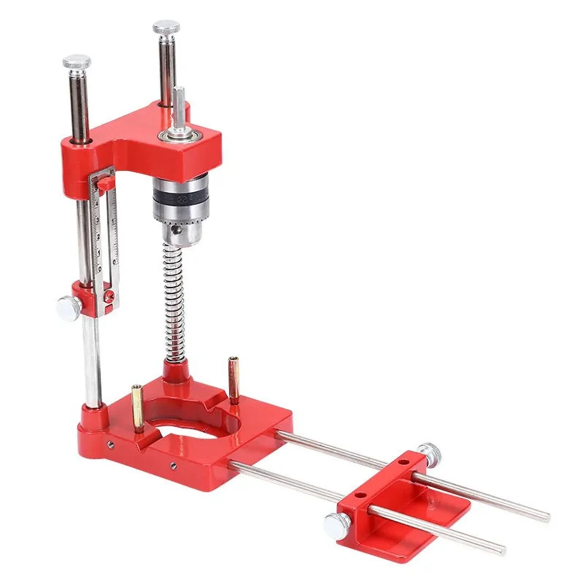 

AB32-Woodworking Drill Locator Drilling Jig Punch Locator Holder Drill Guide Fixture Scale Positioner Drill Guide Dowel Jig