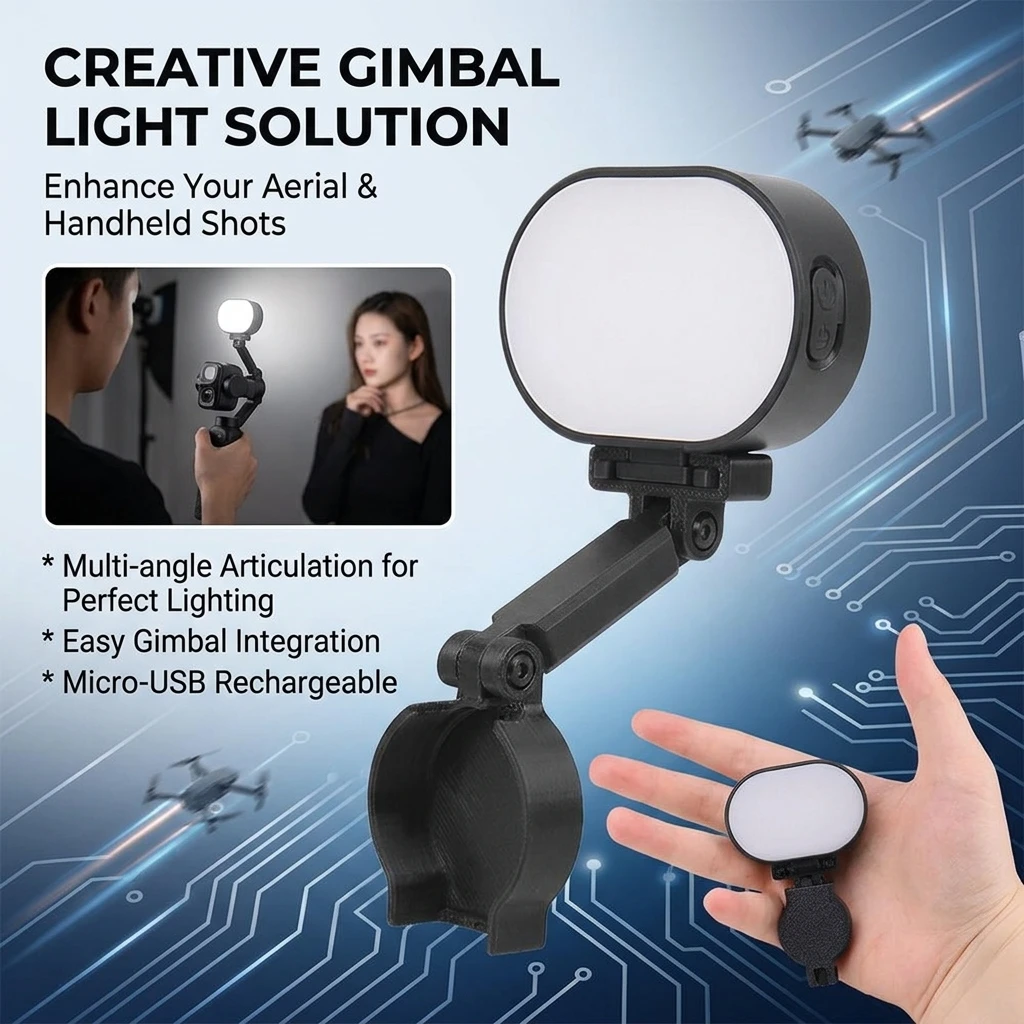 For DJI OSMO Pocket 4Pro Beauty Light Angle Adjustment Tri-Color Fill Light Configuration For Enhanced Shooting Experience