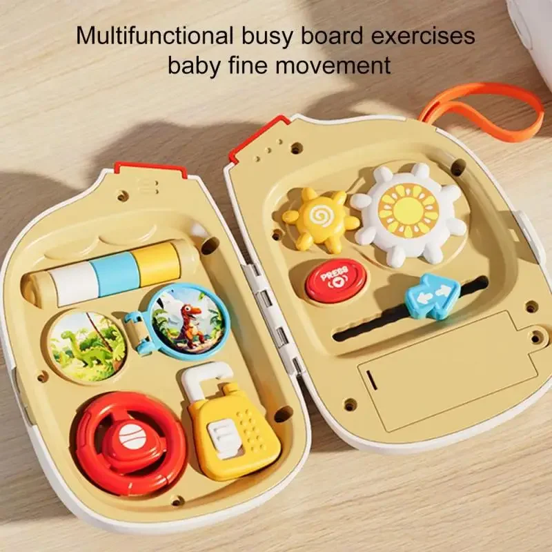 Jouets de téléphone portable éléphant 2 en 1, avec musique, planche occupée, jouet sensoriel Montessori, Machine d'histoire amusante, jouets éducatifs pour enfants, cadeau