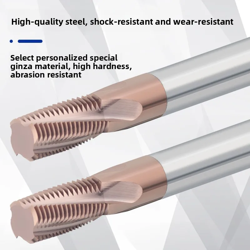 DAFANCNC British Standard 55 Degree Full Tooth Straight Tube Thread Milling Cutter Tungsten Carbide Coated for Processing Center